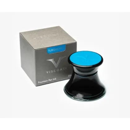 Picture Nice Visconti Turquoise glass inkwell