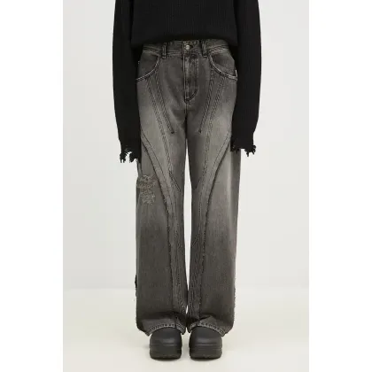 Zdjęcie Andersson Bell jeansy Panel Carpenter Wide-Leg Jeans damskie high waist apa743ml