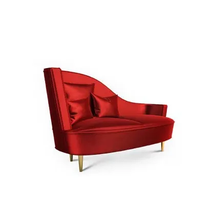 Zdjęcie Nowoczesna satynowa sofa - Ottiu