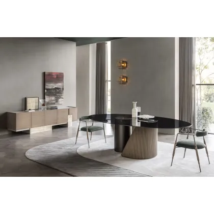 Zdjęcie Gustowny stół ze szklanym blatem do eleganckiego salonu