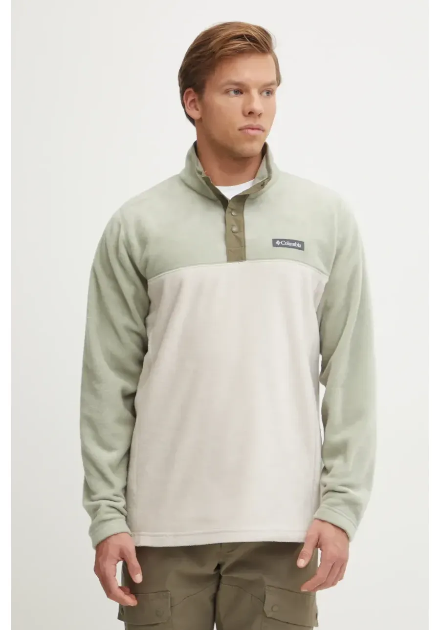 obrazek 1 Columbia bluza sportowa Steens Mountain Half Snap kolor zielony wzorzysta 2097721