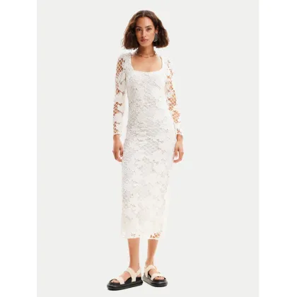 Zdjęcie Desigual Sukienka letnia Sandalo 24SWVW50 Biały Slim Fit