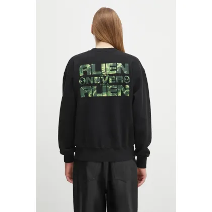 Zdjęcie No Problemo bluza bawełniana Alien Shall Not Sweatshirt kolor czarny z nadrukiem NP2000703