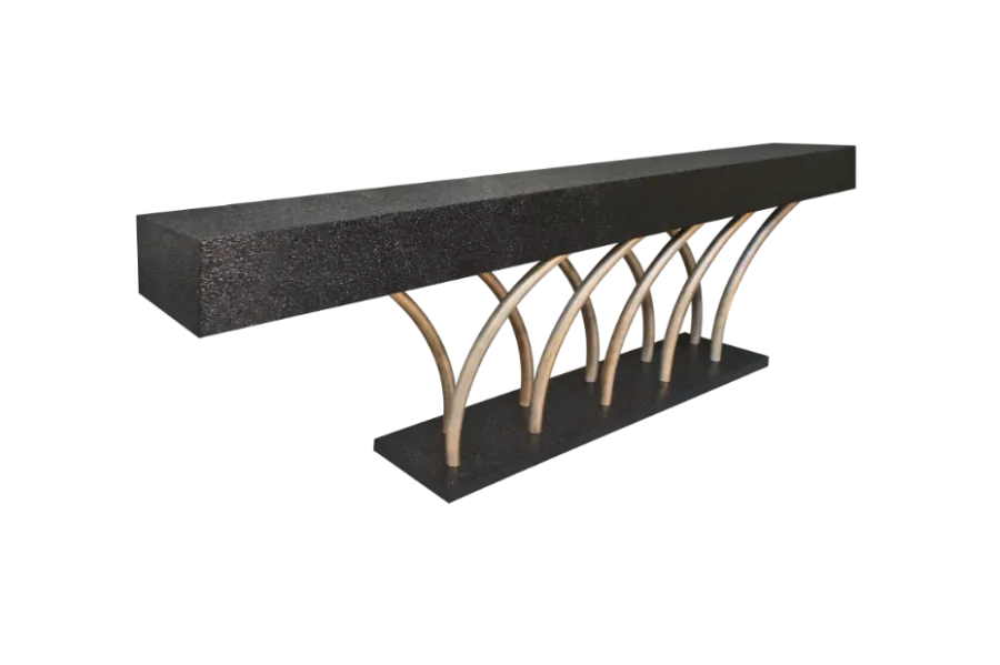 console with high gloss finish