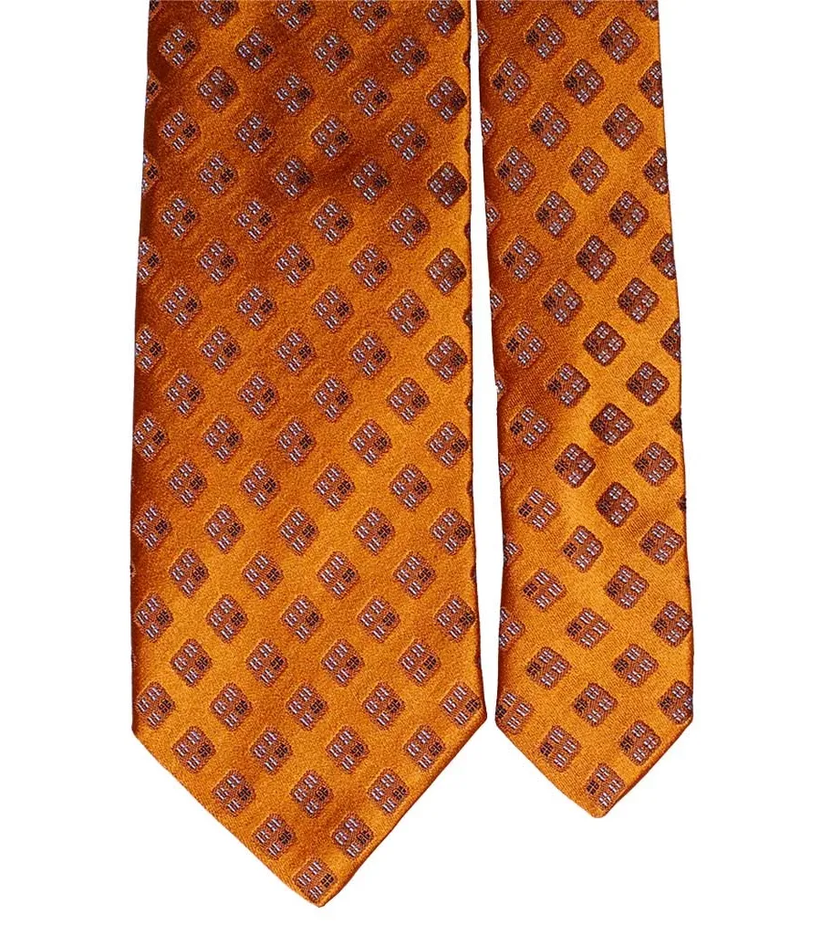 obrazek 2 Elegancki, pomarańczowy krawat wykonany ręcznie