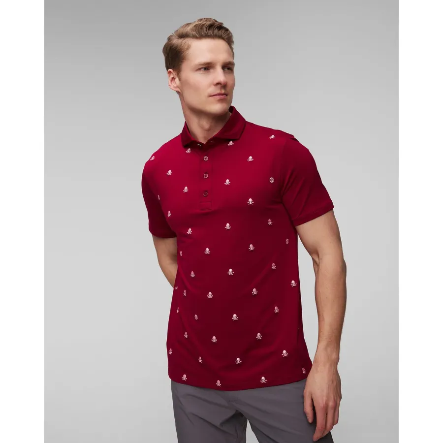 obrazek 1 Bordowe Polo Męskie G/fore Embroidered Tech Jersey Polo G/Fore