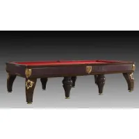 Picture Fantastic Pegaso Plus pool table made of wood covered with leather