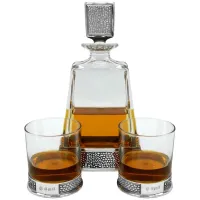 Zdjęcie Luksusowy zestaw do whisky Manhattan - karafka + 2 szklanki