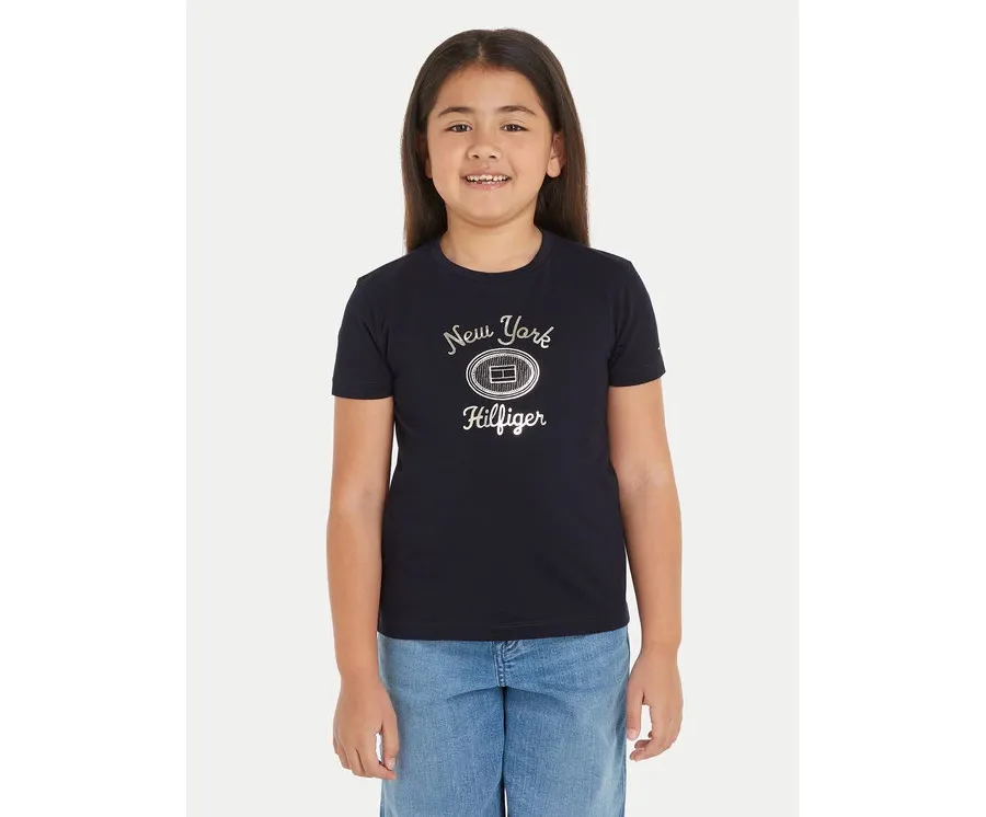 obrazek 1 Tommy Hilfiger T-Shirt KG0KG08007 Granatowy Regular Fit