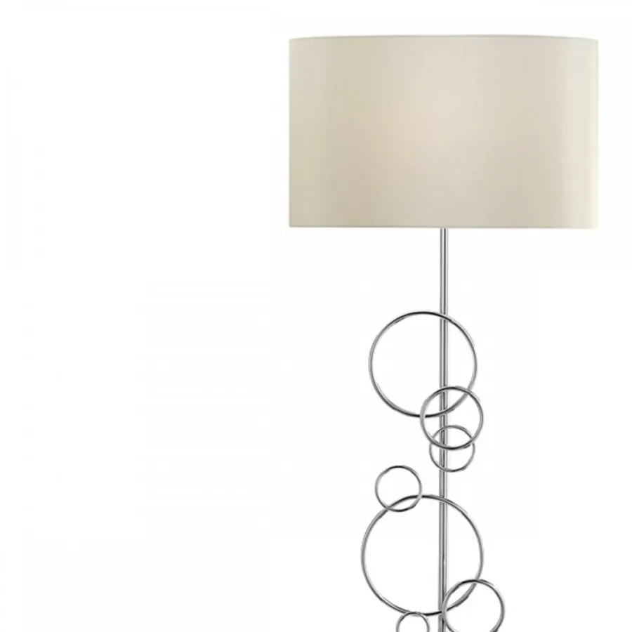 obrazek 2 Lampa podłogowa z abażurem z tkaniny H.184xL.49xP.21 cm