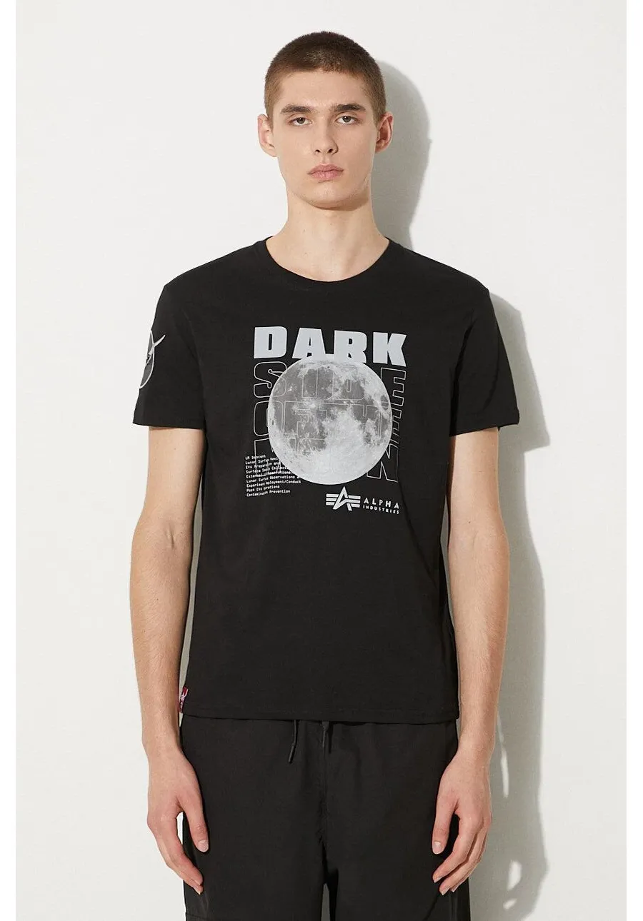 obrazek 1 Alpha Industries t-shirt bawełniany kolor czarny z nadrukiem 108510.285-CZARNY