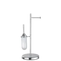 Picture Original standing toilet paper holder with toilet brush holder – 3SC