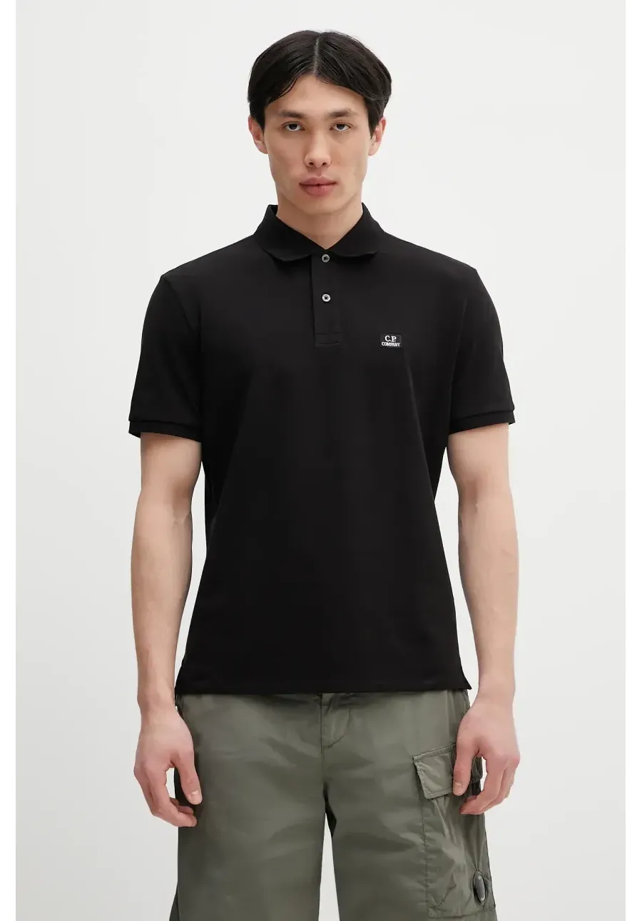 obrazek 1 C.P. Company polo męski kolor czarny gładki 18CMPL065A005263W