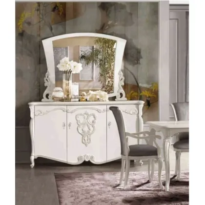 Zdjęcie Rzeźbione duże lustro - biały klasyk z Włoch - Casa + 39