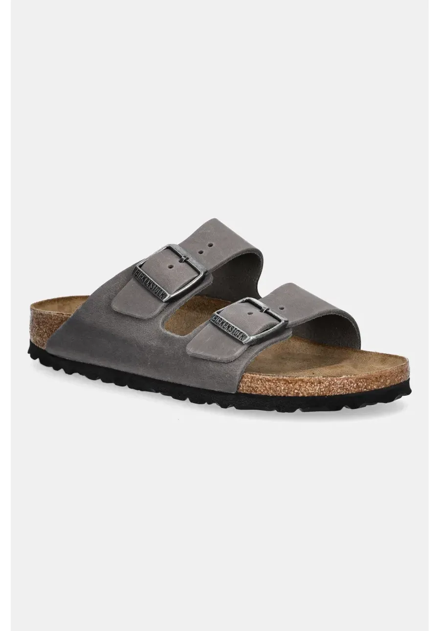obrazek 1 Birkenstock klapki nubukowe Arizona damskie kolor szary 1027026