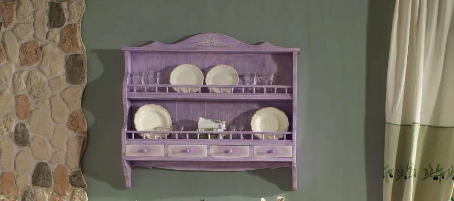 picture 1 Wooden Provence style wall shelf - Interiors Italia