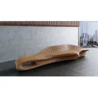 Zdjęcie Ekskluzywna ławka do recepcji ze sklejki