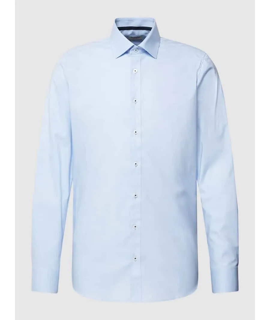 obrazek 1 Koszula biznesowa o kroju slim fit z jednolitą fakturą