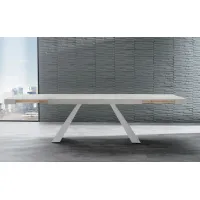 Zdjęcie Włoski designerski rozkładany stół do salonu L. 180+45+45 P. 90 H. 75 cm – Zamagna Italia