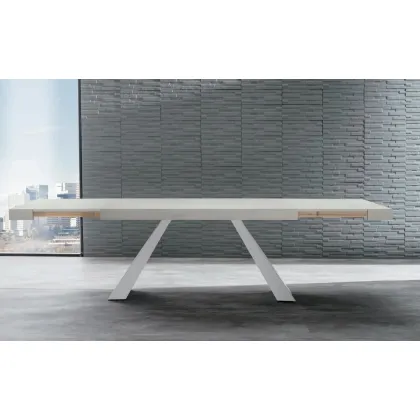 Zdjęcie Włoski designerski rozkładany stół do salonu L. 180+45+45 P. 90 H. 75 cm – Zamagna Italia