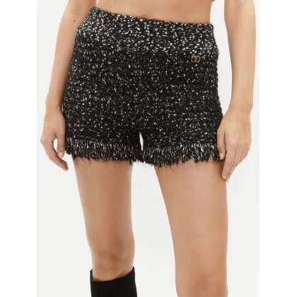 Zdjęcie TWINSET Szorty materiałowe 232TT3361 Czarny Slim Fit