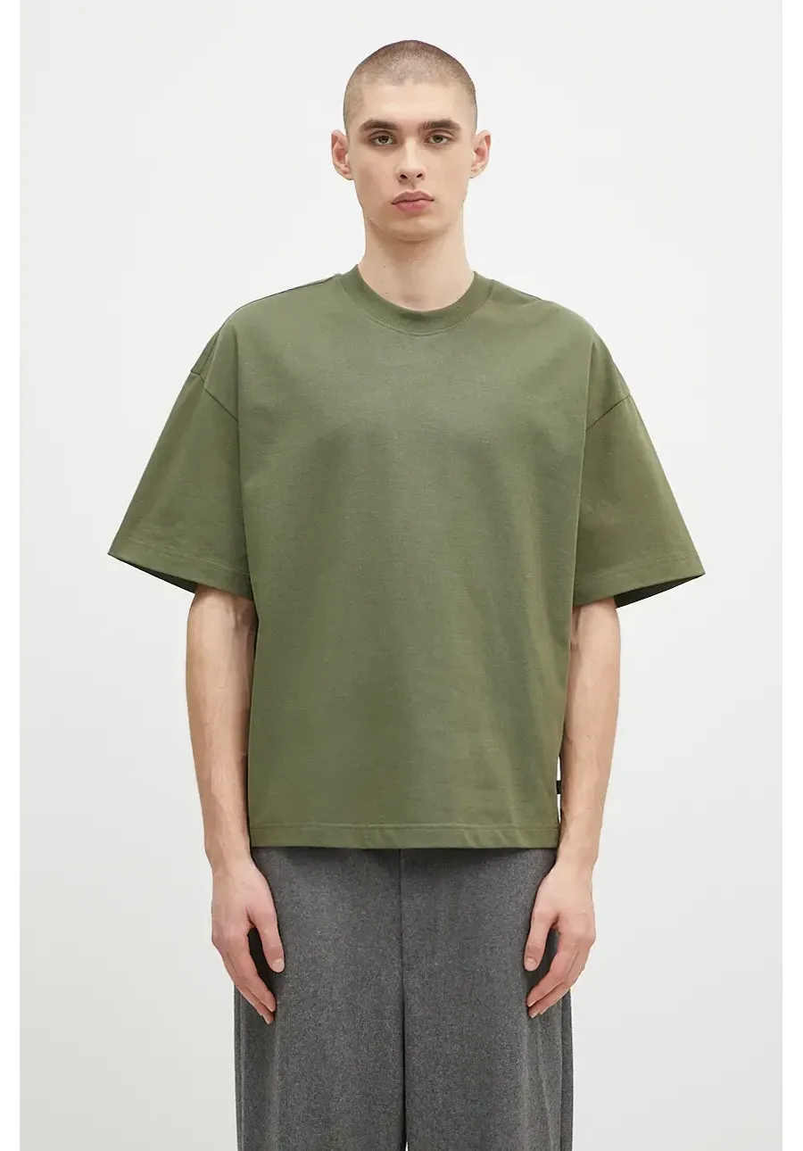 obrazek 1 Alpha Industries t-shirt bawełniany Heavy T UV męski kolor zielony gładki 146503UVF