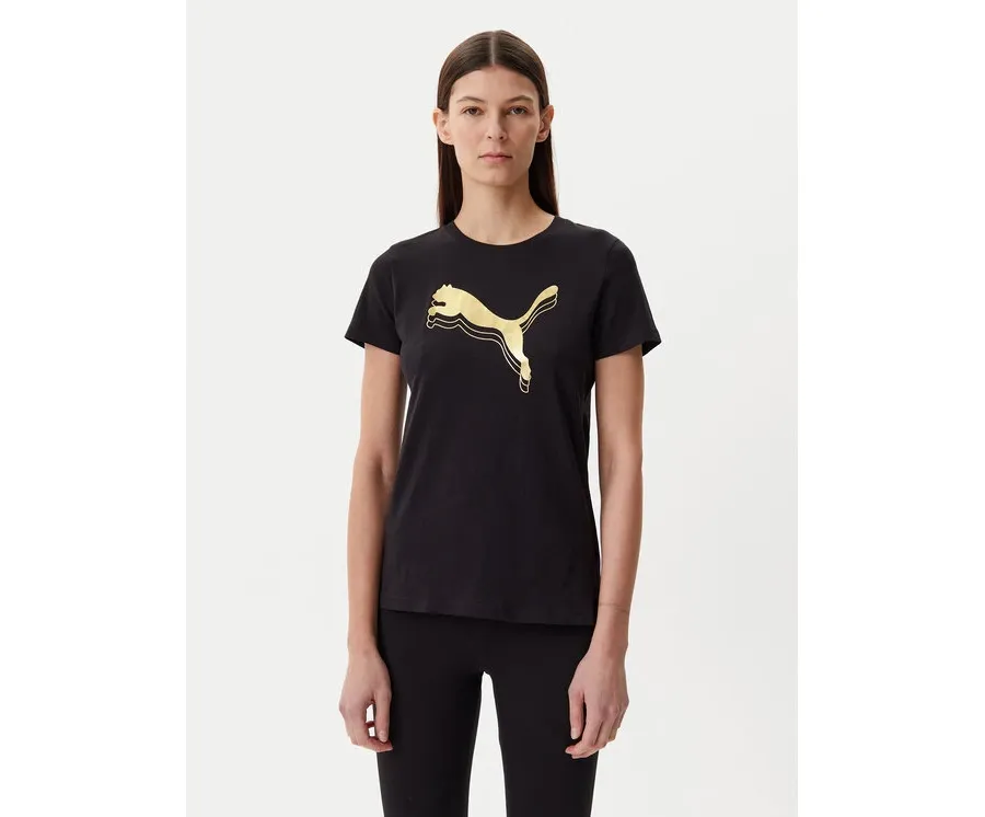 obrazek 1 Puma T-Shirt Essentials Metallic 684995 Czarny Regular Fit