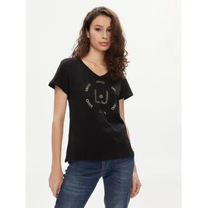 Zdjęcie Liu Jo T-Shirt TA4137 J6040 Czarny Regular Fit