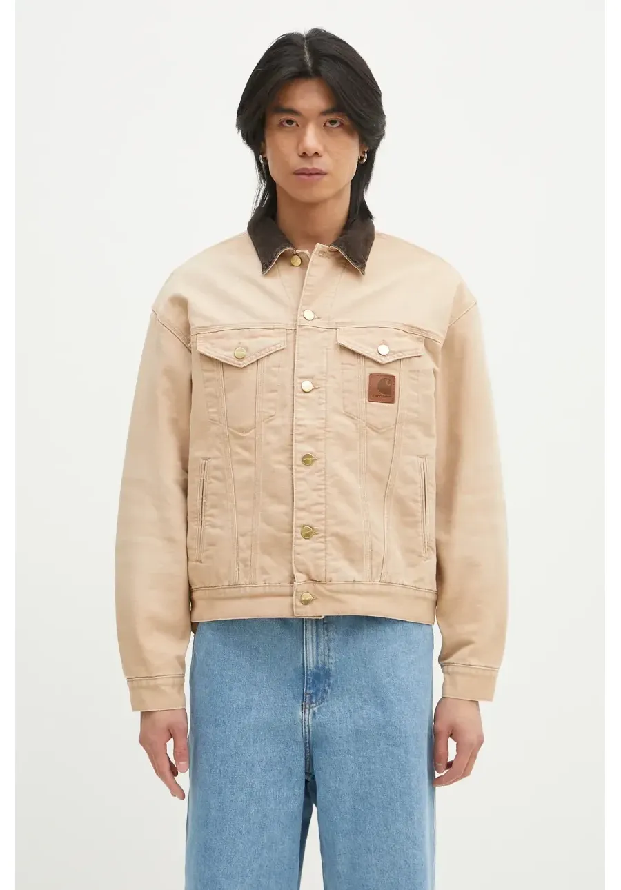 obrazek 1 Carhartt WIP kurtka bawełniana Dayton Trucker Jacket kolor beżowy przejściowa I034315.2N24O