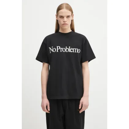 Zdjęcie No Problemo t-shirt bawełniany No Problemo SS Tee kolor czarny z nadrukiem NP6000203