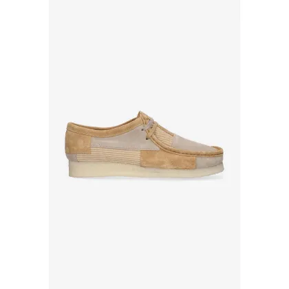 Zdjęcie Clarks Originals półbuty zamszowe Wallabee męskie kolor beżowy 26172156