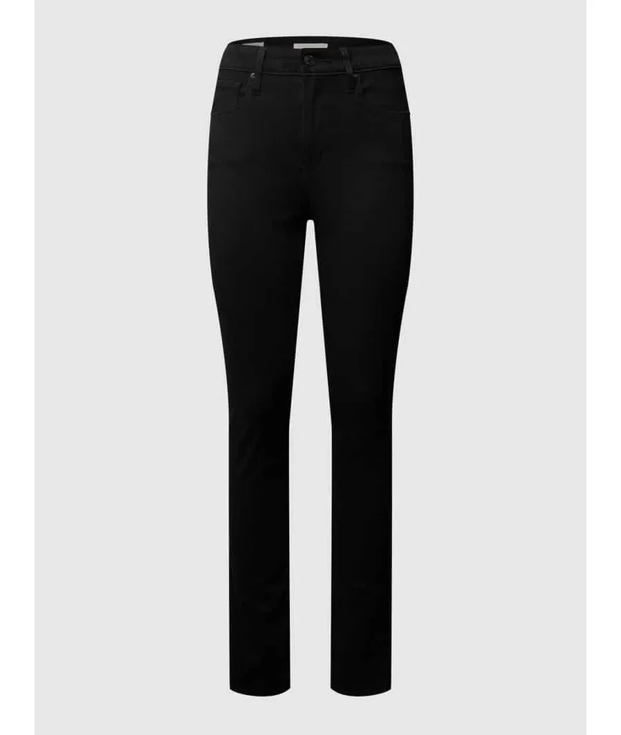 obrazek 1 Jeansy z wysokim stanem o kroju skinny fit z dodatkiem streczu