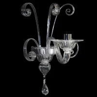 Zdjęcie Elegancka włoska lampa ścienna wykonana ręcznie ze szkła murano