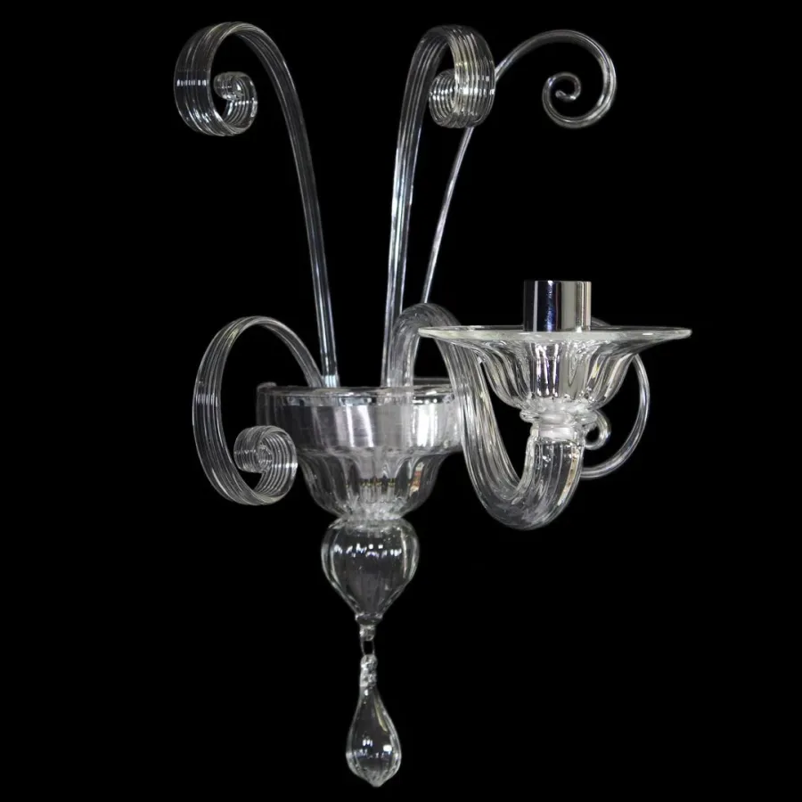 obrazek 1 Elegancka włoska lampa ścienna wykonana ręcznie ze szkła murano