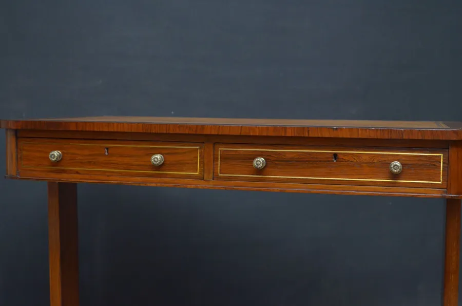 obrazek 6 Eleganckie biurko / biblioteka William IV z drzewa różanego - antyk