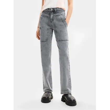 Zdjęcie Desigual Jeansy Mackenzie 24SWDD56 Szary Straight Fit