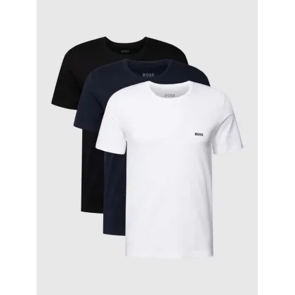 Zdjęcie T-shirt z wyhaftowanym logo, w zestawie 3 szt., model ‘Classic’