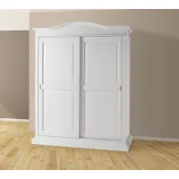 Picture Beautiful wardrobe with 2 sliding doors with shelf, clothes rails and inner chest of drawers with 3 drawers - Zanini