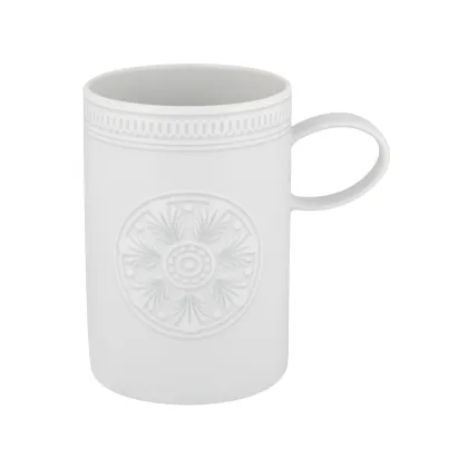 Picture Porcelain mug from the Ornament collection with white sculptural ornament - 4 pieces - Vista Alegre
