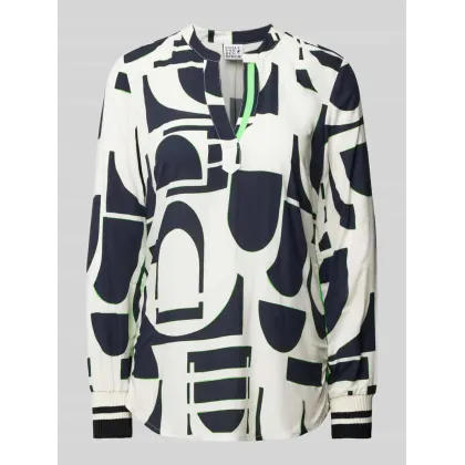 Zdjęcie Bluzka o kroju regular fit z kołnierzem z lamówką