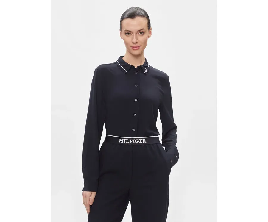 obrazek 1 Tommy Hilfiger Koszula Smd Detail Fluid Shirt WW0WW40549 Granatowy Regular Fit