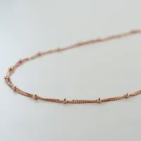 Picture Rose gold double necklace for women