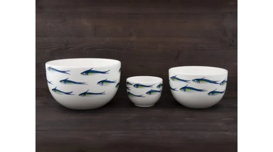 obrazek 2 Mała miska sałatkowa zdobiona sardynkami - Le Ceramiche