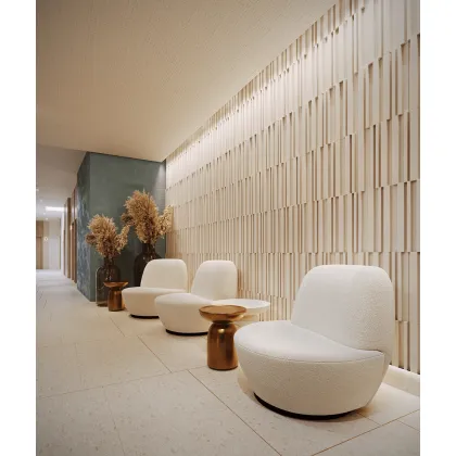 Zdjęcie 135x60 cm VT - PB42 (KS kość słoniowa) LAMEL - Panel dekor 3D beton architektoniczny