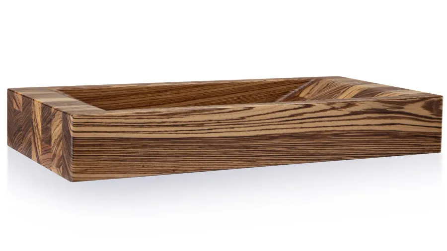 obrazek 2 Wyjątkowa umywalka 60 cm SIRIUS ZEBRANO, lakier błyszczący, naturalny