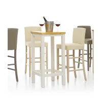 Picture Italian bar table made of raw fir wood - Zanini