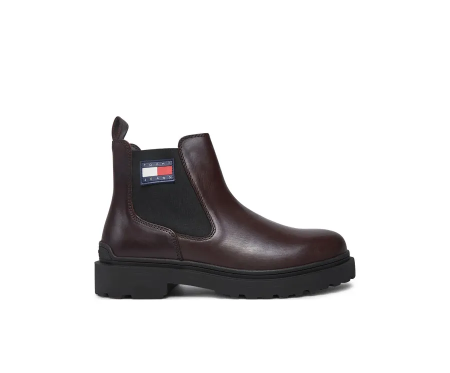 obrazek 1 Tommy Jeans Sztyblety Tjm Leather Chelsea Boot EM0EM01448 Brązowy