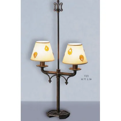 Zdjęcie Antyczna lampa florencka z dwoma światłami i stożkowym kloszem – Il Paralume Marina