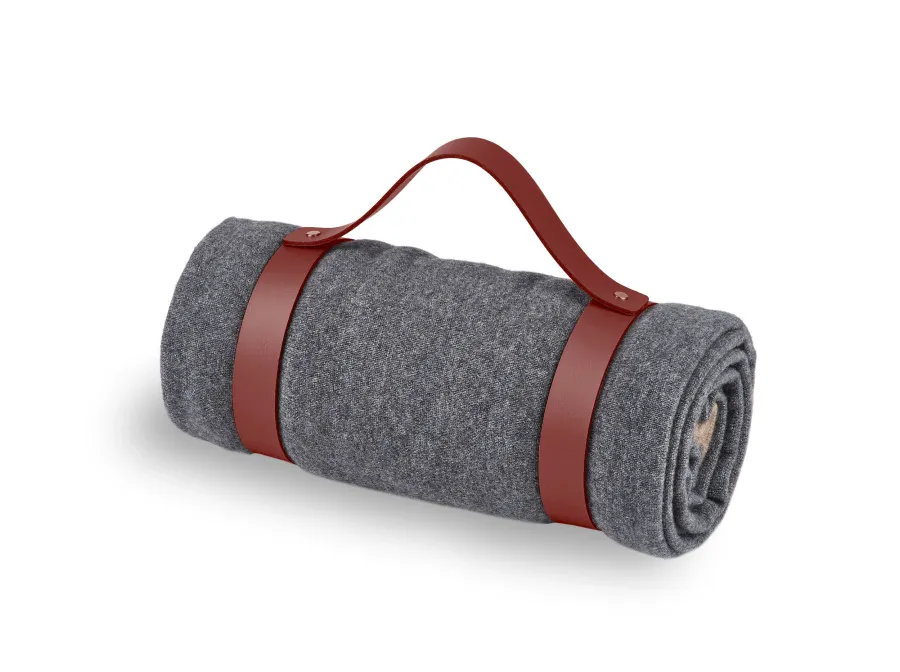 obrazek 2 Stylowy bordowy skórzany pas do koca