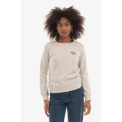 Zdjęcie A.P.C. bluza bawełniana Sweat Skye damska kolor beżowy gładka COEZD.F27700-OFFWHITE